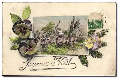 Cartes postales FAntaisie Joyeux Noel (bucheron)