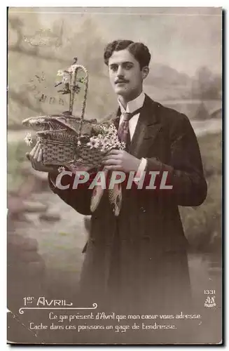 Cartes postales FAntaisie 1er Avril Avril (poissons)