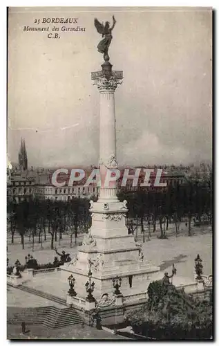 Bordeaux Cartes postales Monument des Girondins