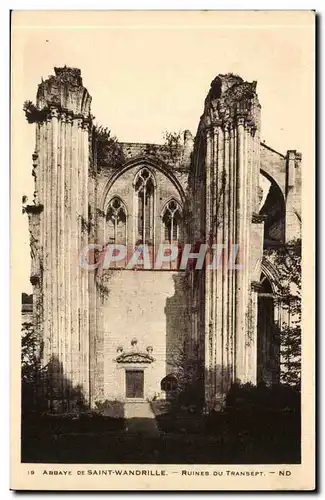 Ansichtskarte AK Abbaye de Saint Wandrille Ruines du transept