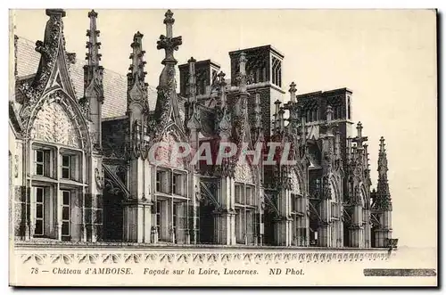 Amboise Ansichtskarte AK Le chateau FAcade sur la Loire Lucarnes