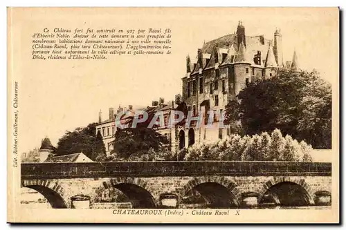 Chateauroux Cartes postales Le chateau Raoul