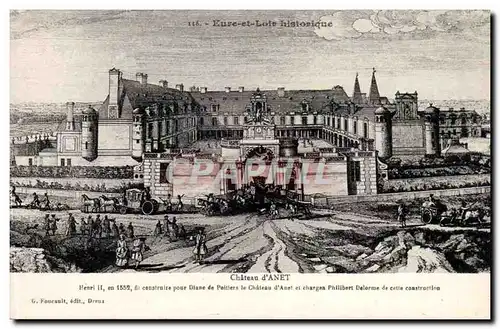 Chateau d&#39Anet Ansichtskarte AK Henri II en 1552 fit constuire pour Diane de Poitiers le chateau d&#39Anet