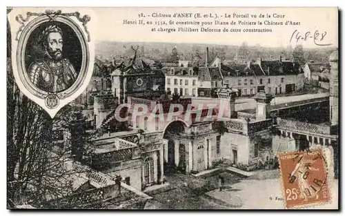 Chateau d&#39Anet Ansichtskarte AK le portail vu de la cour Henri II diane de Poitiers