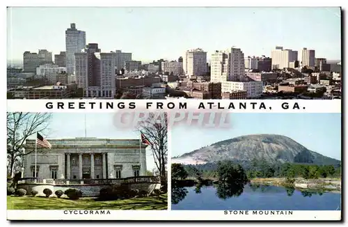 Etats unis Georgia Cartes postales moderne Greetings from Atlanta Cyclorama Stone Mountain