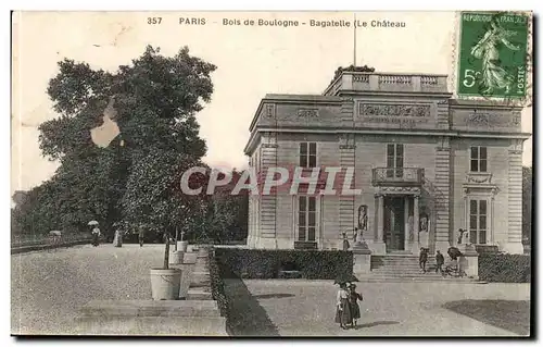 Paris Cartes postales Bois de Boulogne Bagatelle Le chateau