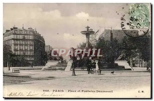 Paris Ansichtskarte AK Place et Fontaine Daumesnil (lions)