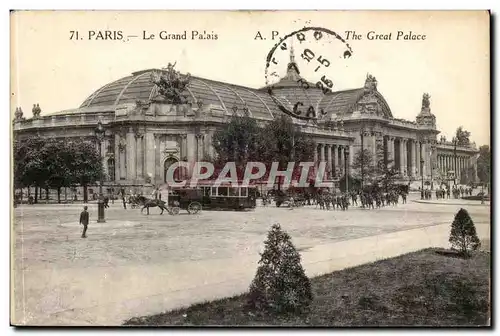 Paris Ansichtskarte AK Le grand palais (animee soldats militaria caleche)