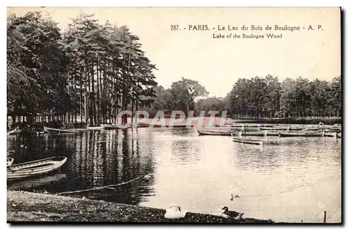 Paris Cartes postales Le lac du Bois de Boulogne