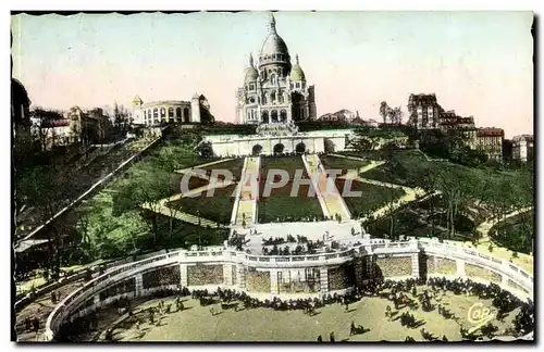 Paris Cartes postales Basilique du Sacre Coeur et l&#39escalier monumental