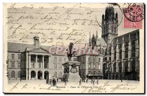 Rouen Cartes postales Place de l&#39hotel de ville