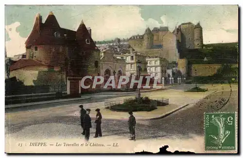 Dieppe Cartes postales Les Tourelles et le chateau