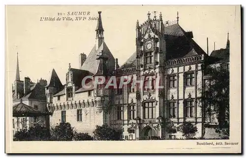 Saumur Cartes postales L&#39hotel de ville 16eme