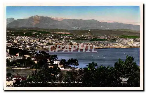 Antibes Cartes postales Vue generale et les Alpes