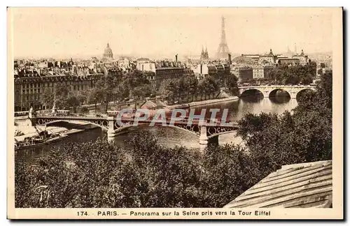 Paris Ansichtskarte AK Panorama sur la Seine pris vers la Tour Eiffel