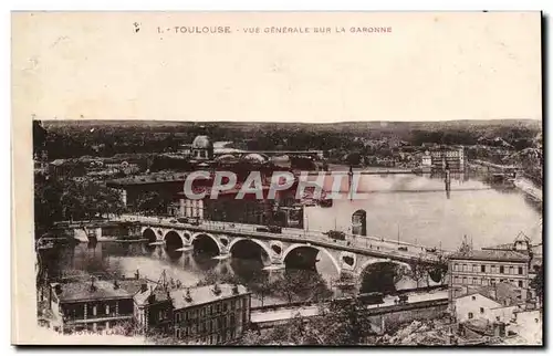 Toulouse Cartes postales Vue generale sur la Garonne