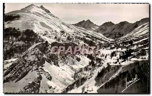 Valloire Cartes postales La Setaz et ses pistes sur les Verneys Dans le fond le grand Galibier