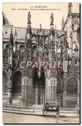 Cartes postales Louviers Porche de l&#39eglise Notre Dame