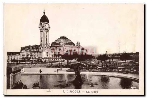 Cartes postales Limoges La gare