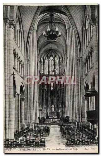 Ansichtskarte AK Le Mans Cathedrale Interieur la nef