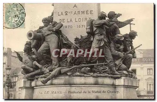 Cartes postales Le Mans Piedestral de la statue de Chanzy