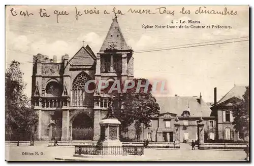 Le Mans Cartes postales Eglise Notre Dame de la Couture et prefecture