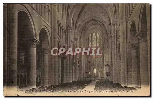 Le Mans Ansichtskarte AK Interieur de la cathedrale La grande nef oeuvre du 12eme