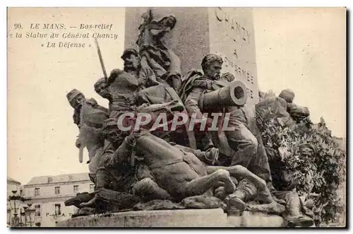 Le Mans Ansichtskarte AK Bas relief de la statue du General Chanzy La Defense