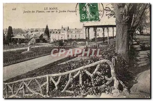 Le Mans Cartes postales Jardin des plantes vue sur le jardin francais