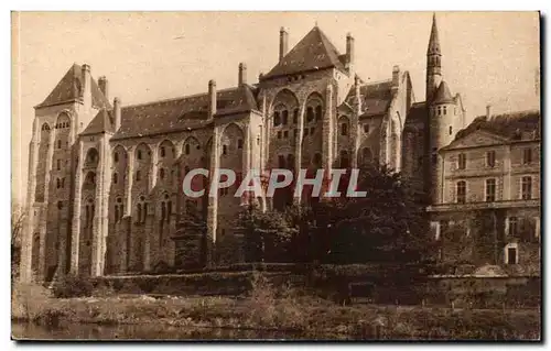 Solesmes Cartes postales Abbaye Les batiments de 1896 vus de l'ile Saint Clement