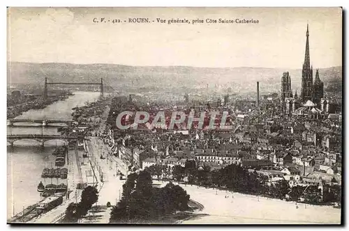 Rouen Cartes postales Vue generale prise Cote Sainte Catherine