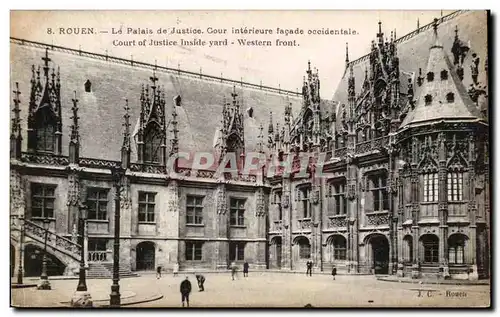 Rouen Ansichtskarte AK le palais de justice Cour interieure facade occidentale