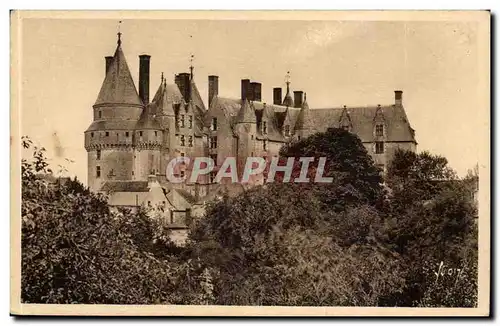 Langeais Cartes postales Facade interieure du chateau