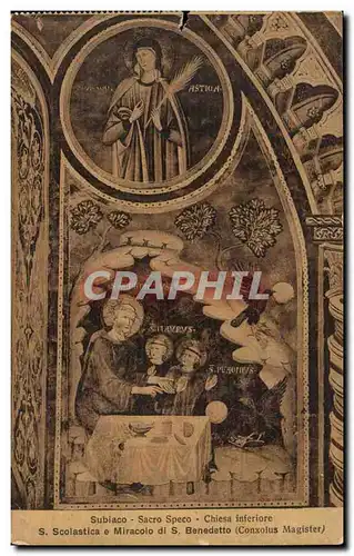 Italie - Italy - Subiaco - Lazio sacro Speco - Chiesa Interiore - Scolastica di S bendetto - Cartes postales