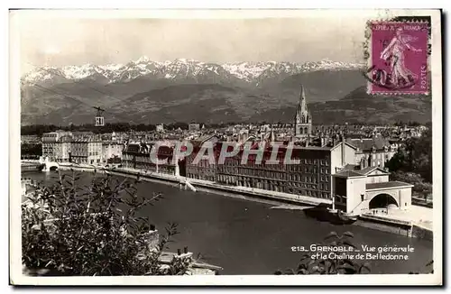 Grenoble - Vue Generale et la Chaine de Belledonne Ansichtskarte AK