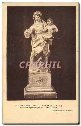 Eglise Abbatiale de st savin - Statuette symbolique du XVii siecle Cartes postales