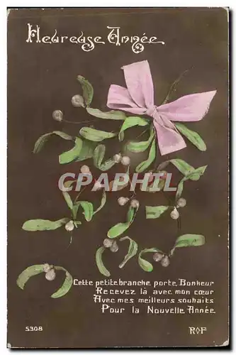 Fantaisie - Fetes - Heureuse Annee - Cette petite branche porte bonheur - Cartes postales