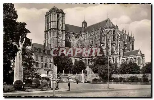 Le Mans - Monument de Wilbur Wright et la Cathedrale St Julien - Ansichtskarte AK