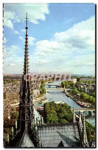 Paris - 4 - Panora depuis les Tours de Notre Dame - Ansichtskarte AK