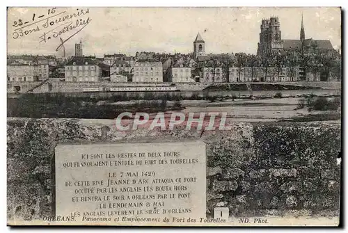 Orleans - Le 7 Mai 1429 de cette Rive Panoram et Emplacement du Fort des Tourelles - Ansichtskarte AK