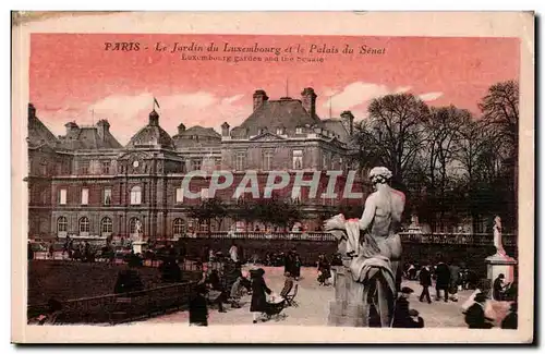 Paris 6 - Le Jardin du Luxembourg et le Palais du Senat - Ansichtskarte AK