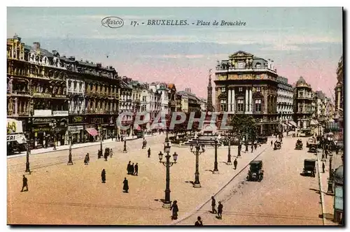 Belgique - Belgium - Bruxeles - Brussels - Place de Brouchere - automobile - - Ansichtskarte AK