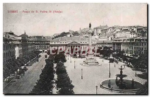 Portugal - Lisboa - Praca de D Pedro IV Rocia - Cartes postales