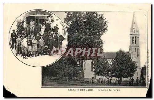 Fantaisie - Enfants - Colonie Edouard - L&#39Eglise du Porge Cartes postales