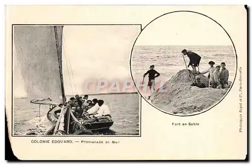 Fantaisie - Enfants - Colonie Edouard - Promenades en Mer - Fort a Sable Cartes postales