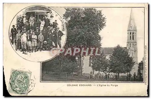 Fantaisie - Enfants - Colonie Edouard - L&#39Eglise du Porge Ansichtskarte AK