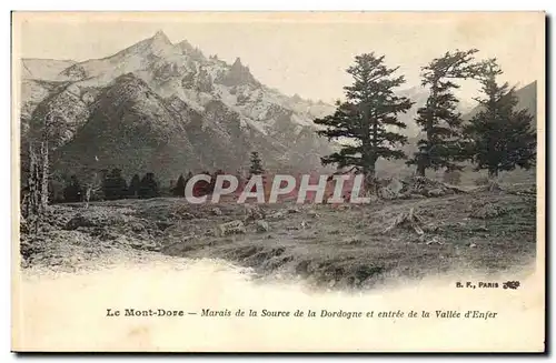 Le mont Dore Ansichtskarte AK Marais de la solurce de la Dordogne et entree de la vallee d&#39enfer