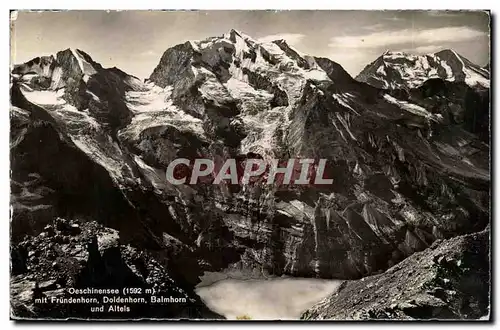 Suisse Cartes postales Oeschinensee (1592m) mit Frundenhorn Doldenhorn Balmhorn und Alteis