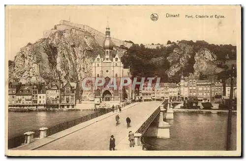 Belgie Belgique Dinant Cartes postales Pont citadelle et eglise