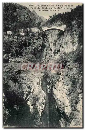 DAuphine Cartes postales Vallee du Veneon le pont du diable pres St Christophe en Oisans